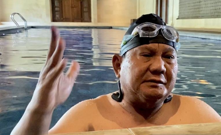 Alasan Prabowo Langsung Renang Usai Nyoblos
