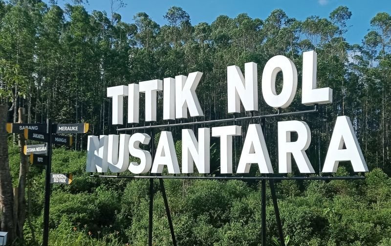 Titik nol Ibu Kota Nusantara (IKN) di Kecamatan Sepaku, Kabupaten Penajam Paser Utara, Provinsi Kalimantan Timur. Foto: Antara