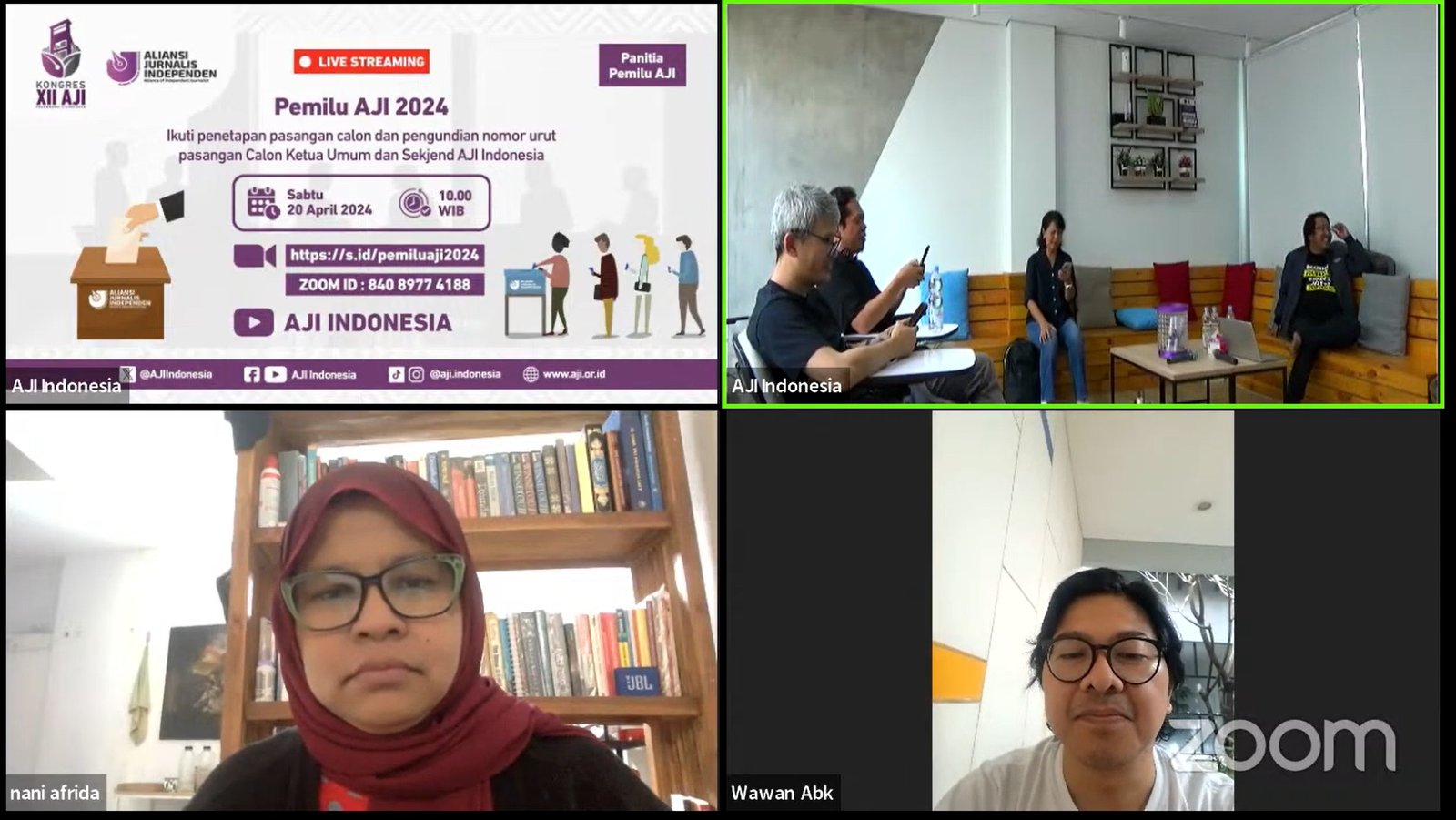 Pemilu AJI 2024 Diikuti Empat Paslon yang Berlaga Menjadi Ketum-Sekjen AJI Indonesia