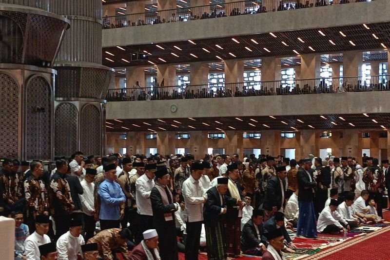 Presiden dan Wapres Kompak Salat Idulfitri di Masjid Istiqlal Jakarta