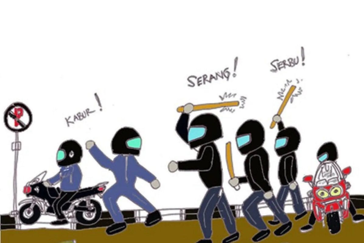 Todongkan Senjata Tajam, Hape Pemudik Dirampas Geng Motor di Cianjur