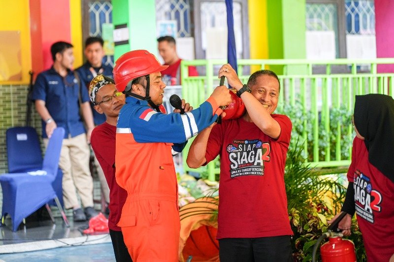Pupuk Kaltim menanamkan kesadaran waspada bencana sejak dini. Foto-foto: Humas PKT