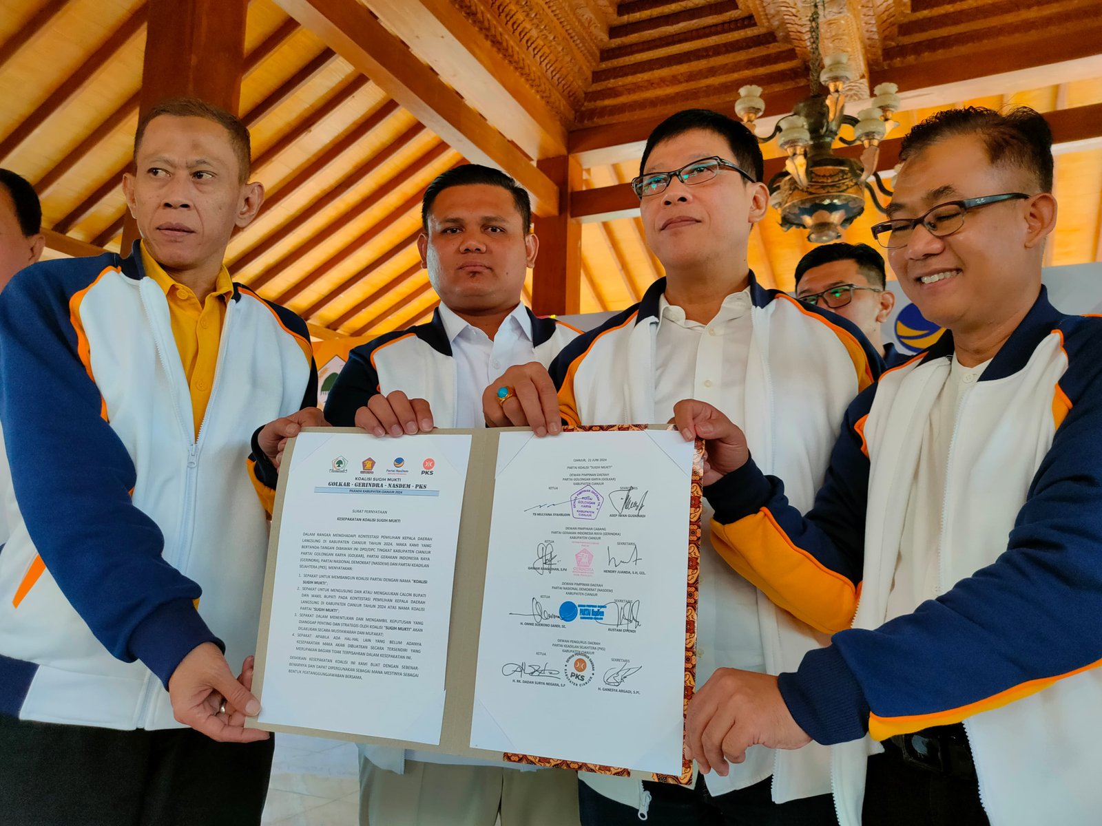 Deklarasikan Koalisi Sugih Mukti, Empat Parpol Bersatu di Pilkada Cianjur 2024