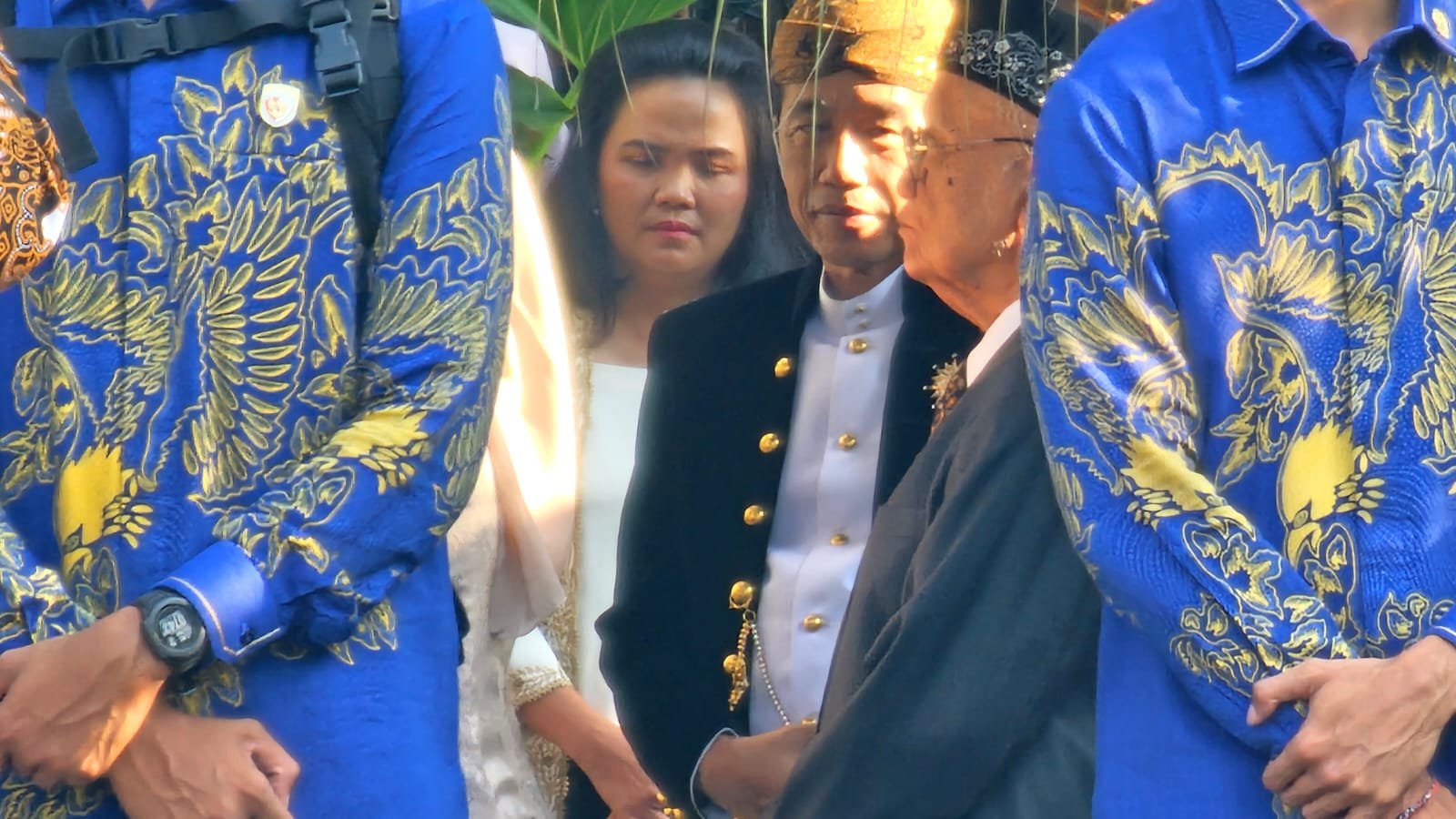 Presiden Jokowi saat menghadiri akad keponakannya, Sabtu (22/6). Foto: apakabar.co.id/Fernando Fitusia 