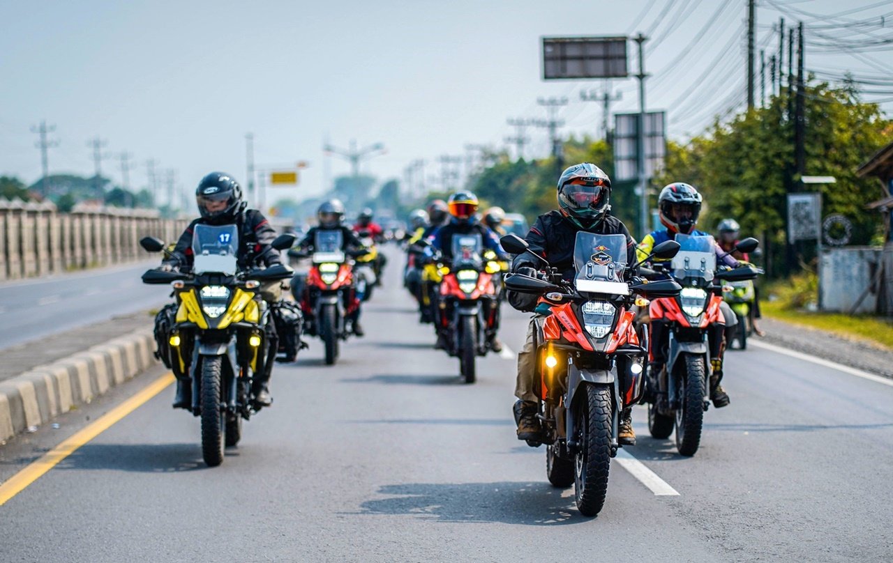 V-Strom Indonesia Owners (VION) menggelar touring akbar sekaligus Musyawarah Nasional (Munas) perdana 2024. Foto: dok. Suzuki