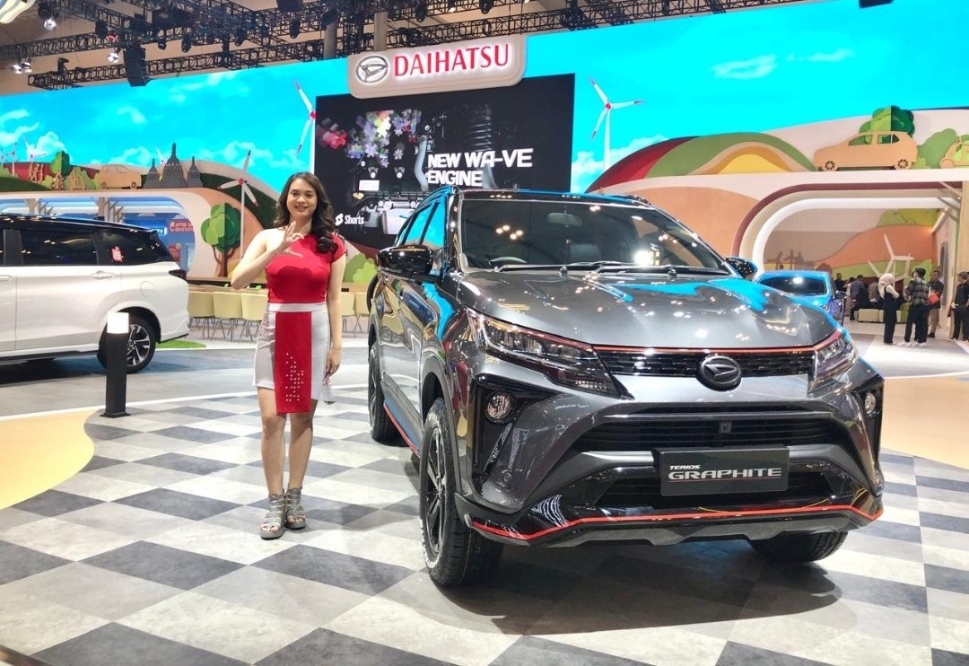 Booth Daihatsu di GIIAS 2024 turut menampilkan Terios Graphite. Foto: apakabar.co.id/DF