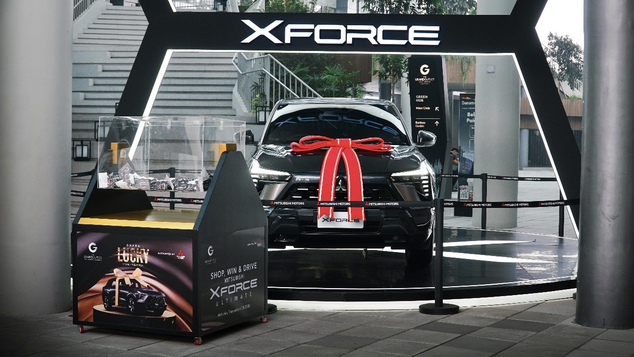 MMKSI memamerkan Mitsubishi Xforce di mall The Grand Outlet - East Jakarta, Karawang. Foto: dok. MMKSI