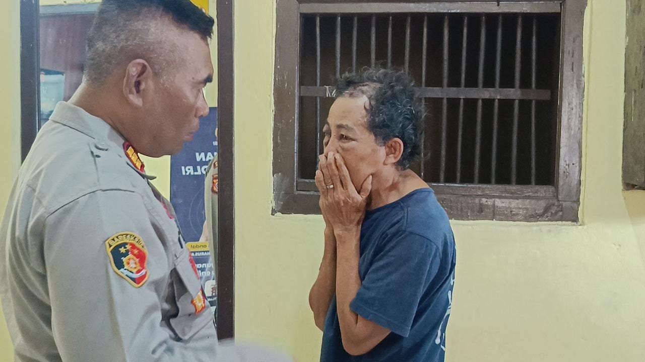 Pelaku pembacokan suporter diamankan Polsek Cibeber. Foto: apakabar.co.id/ Riski Maulana