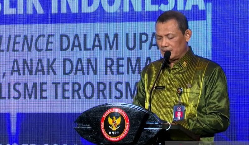 Sekretaris Utama BNPT Bangbang Surono dalam Forum Tematik Bakohumas BNPT yang dipantau secara daring di Jakarta, Kamis (5/9/2024). Foto: Humas BNPT
