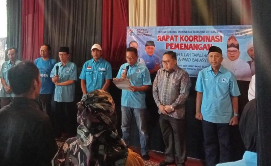 Partai Gelora menggelar mematangkan strategi memenangkan Syaifullah Tamliha di Pilbup Banjar, Kamis (19/9). Foto: apakabar.co.id