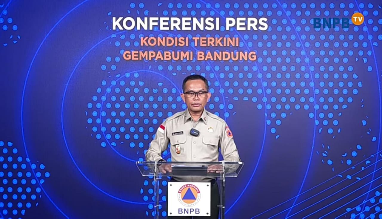 kata Kepala Pusat Data, Informasi, dan Komunikasi Kebencanaan BNPB, Abdul Muhari. Foto: Tangkapan Layar YouTube @BNPB