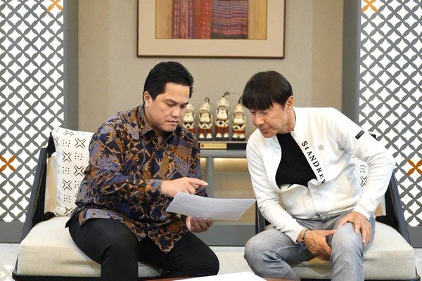 Timnas Indonesia Belum Juga Menang, Erick Thohir Peringatkan Shin Tae-yong 