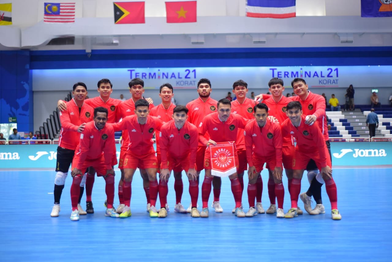 Skuat timnas futsal Indonesia saat berlaga di Piala AFF 2024. Foto: FFI
