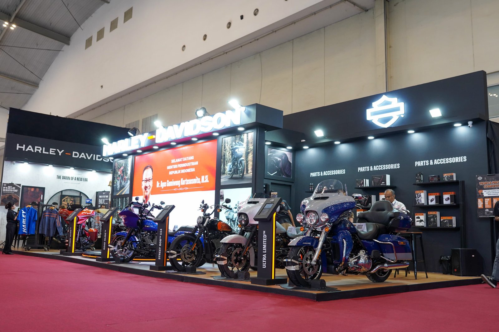 Rangkaian koleksi Harley-Davidson di ajang GJAW 2024. Foto: dok. JLM Auto