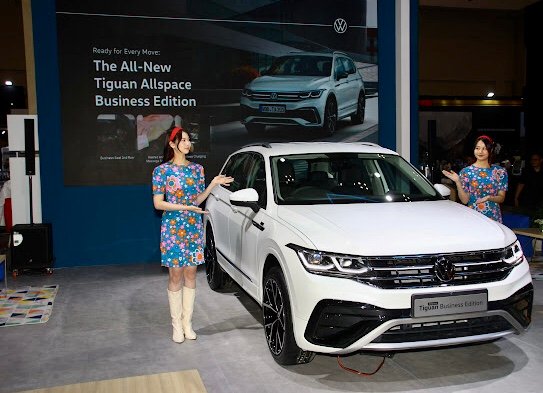 VW memperkenakan Tiguan Allspace Business Edition di GJAW 2024. Foto: dok. Volkswagen Indonesia
