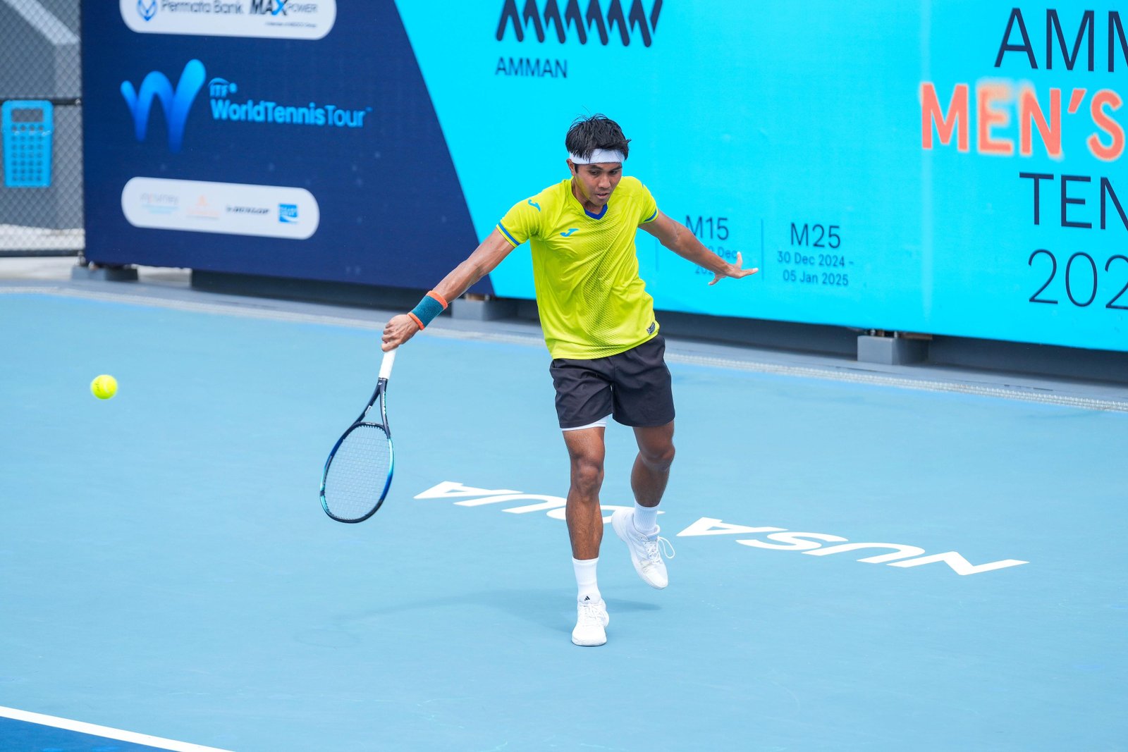 Terkendala Cuaca, Ambisi Rifqi Fitriadi Pupus di Amman Mineral World Tennis Championship 2024