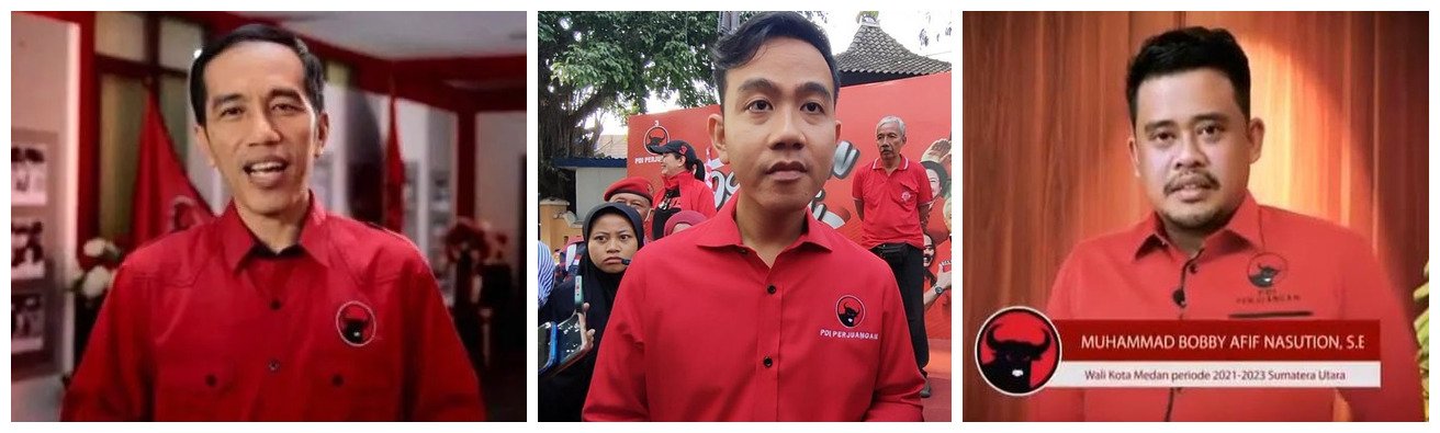 Joko Widodo, Gibran Rakabuming Raka, dan Muhammad Bobby Afif Nasution resmi dipecat sebagai kader PDI Perjuangan. Foto: apakabar.co.id
