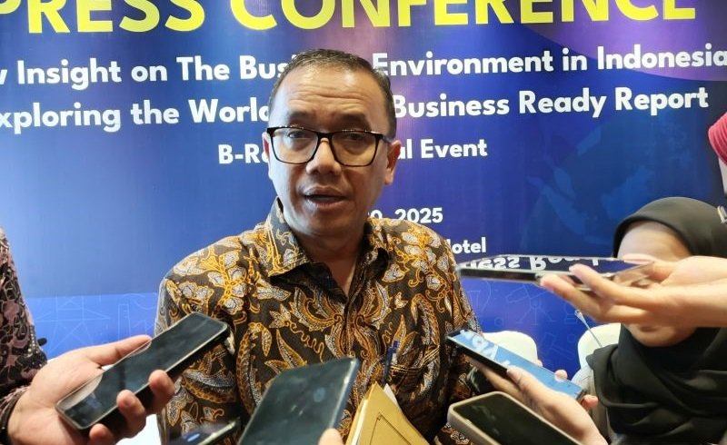 Deputi Bidang Pengembangan Iklim Penanaman Modal Kementerian Investasi dan Hilirisasi/BKPM Riyatno ditemui usai acara The Business Environment in Indonesia: Exploring the Worldbank's Business Ready Report, Jakarta, Senin (10/2/2025).  Foto: ANTARA