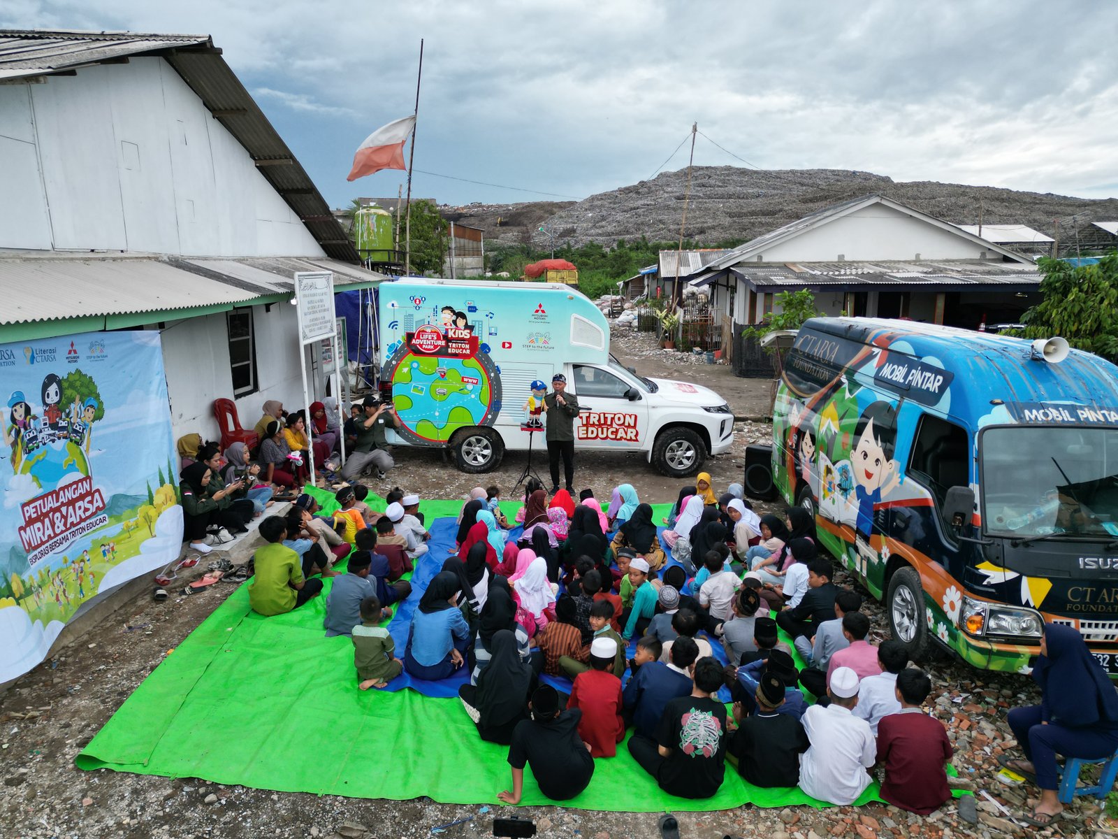 Cara Mitsubishi Motors tiingkatkan liiterasi dan kreativitas anak dengan mengadakan rangkaian acara Petualangan Mira & Arsa: Eksplorasi Bersama Triton Educar. Foto: dok. MMKSI