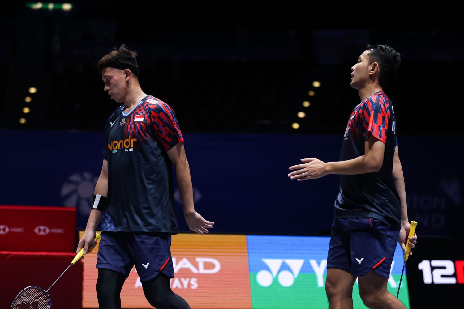 Ganda putra Indonesia, Fajar Alfian/Muhammad Rian Ardianto saat tampil di All England 2025. Foto: dok. PBSI 