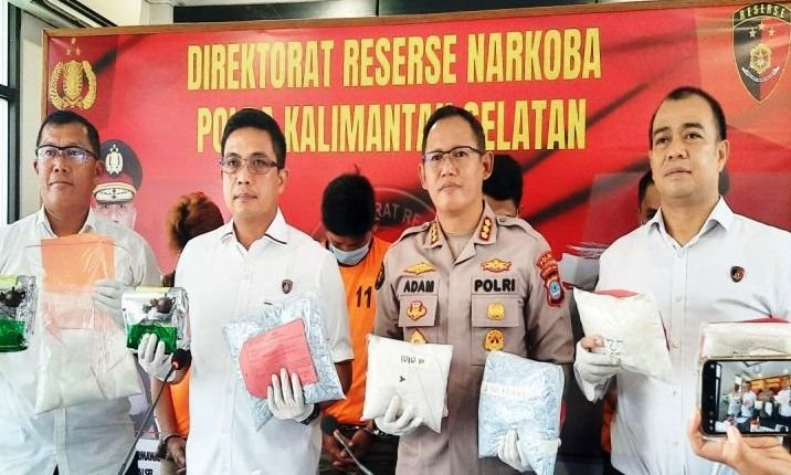Polda Kalsel Bongkar Jaringan Fredy Miming, Sita 8,7 Kg Sabu